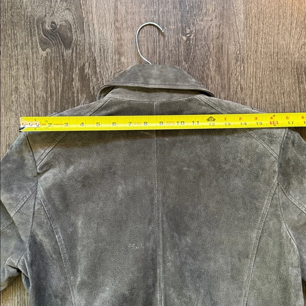 Marc New York Gray Suede biker jacket. - Picture 7 of 11